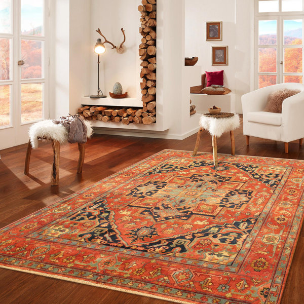 Pasargad Serapi Handmade HandKnotted Wool Rust/Rust Rug & Reviews